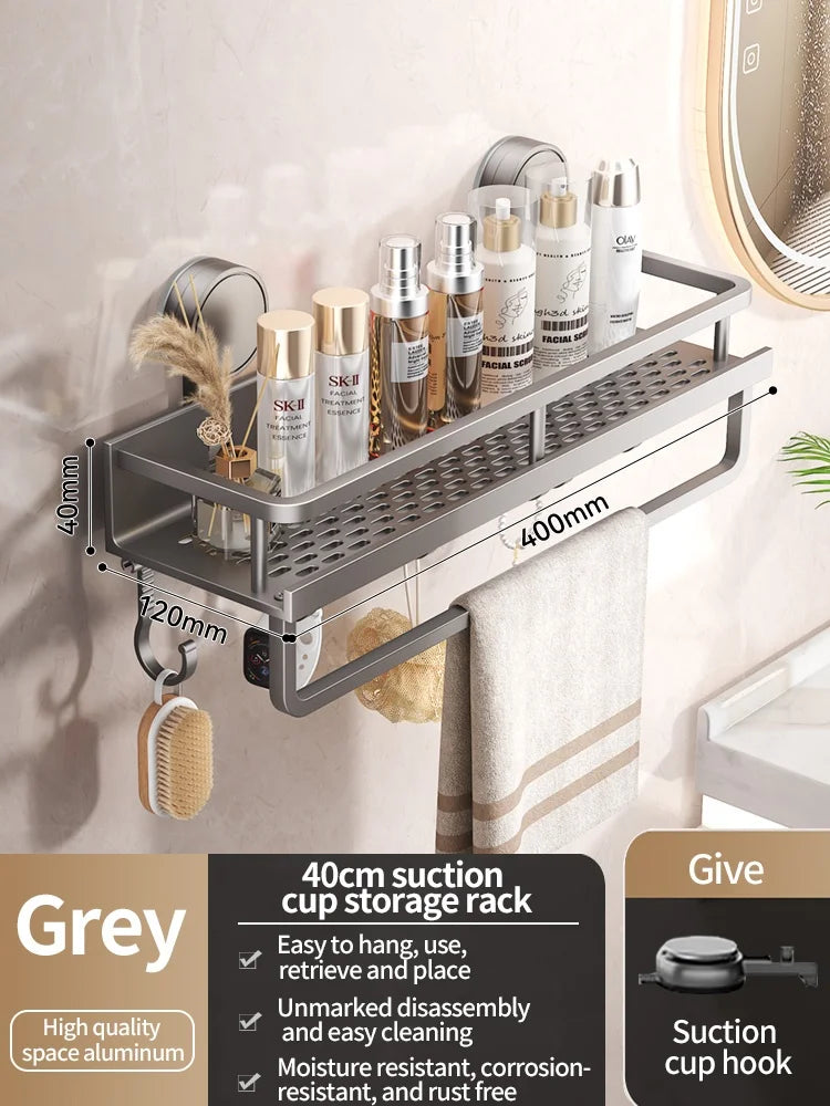 No-Drill Suction Bathroom Rack - EazerHome