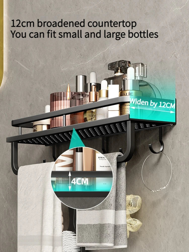 Aluminium Wall-Mounted Bathroom Shelf - EazerHome
