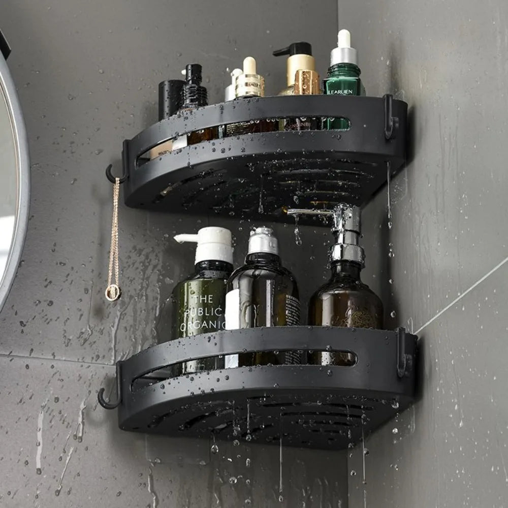 No-Drill Adhesive Shower Shelf Set - EazerHome