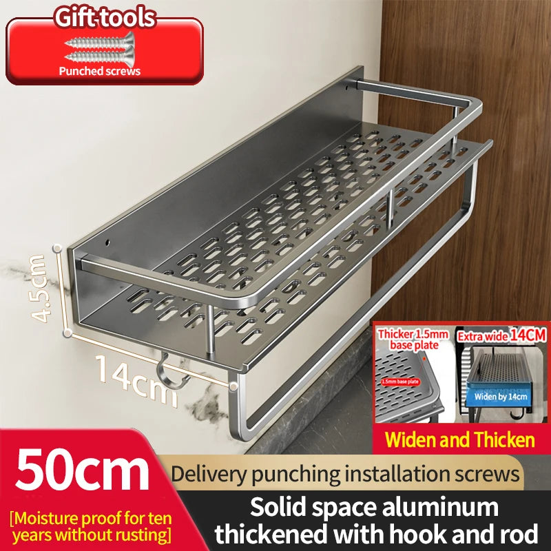Aluminium Wall-Mounted Bathroom Shelf - EazerHome