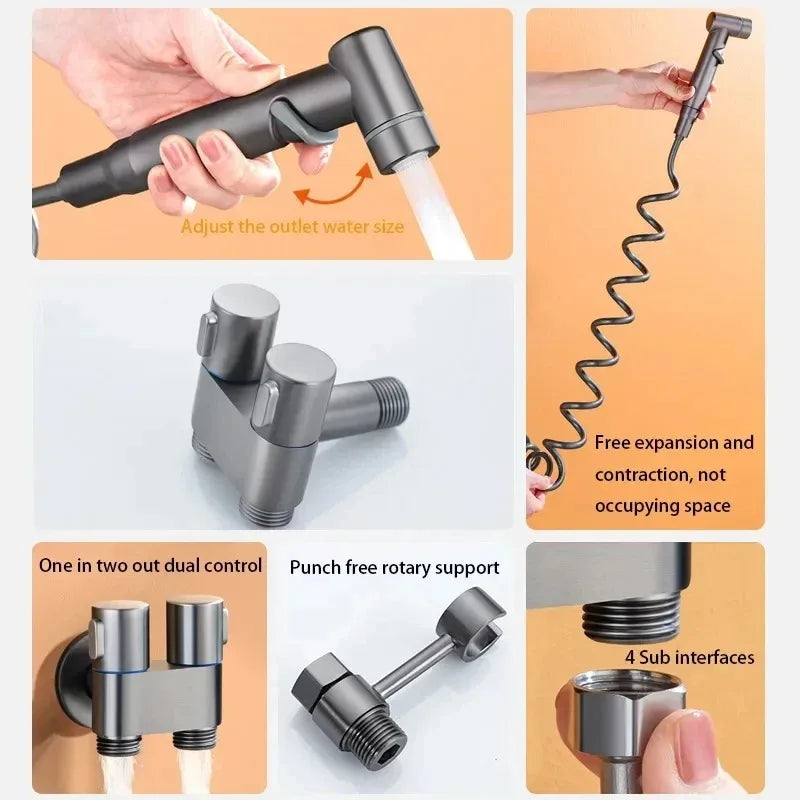 Handheld Bidet Toilet Sprayer Set - EazerHome