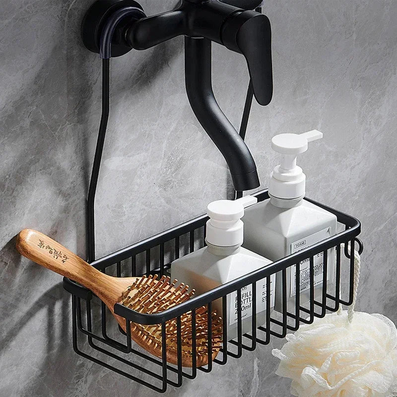 No-Drill Aluminium Shower Shelf - EazerHome