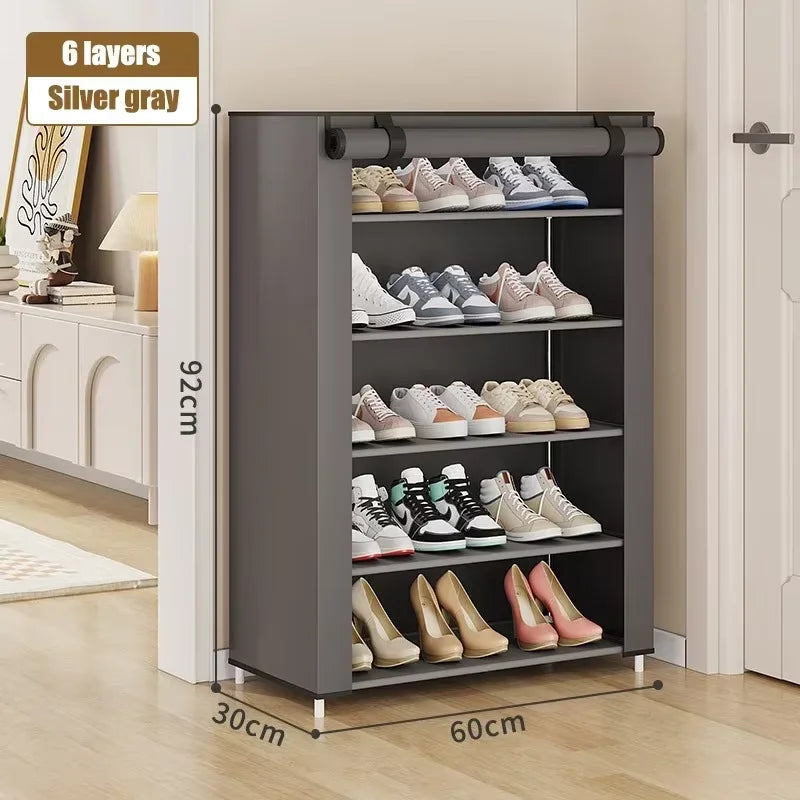 Simple shoe rack rack door door household dormitory joints with multi-function dustproof storage artifact assembly shoe cabinet