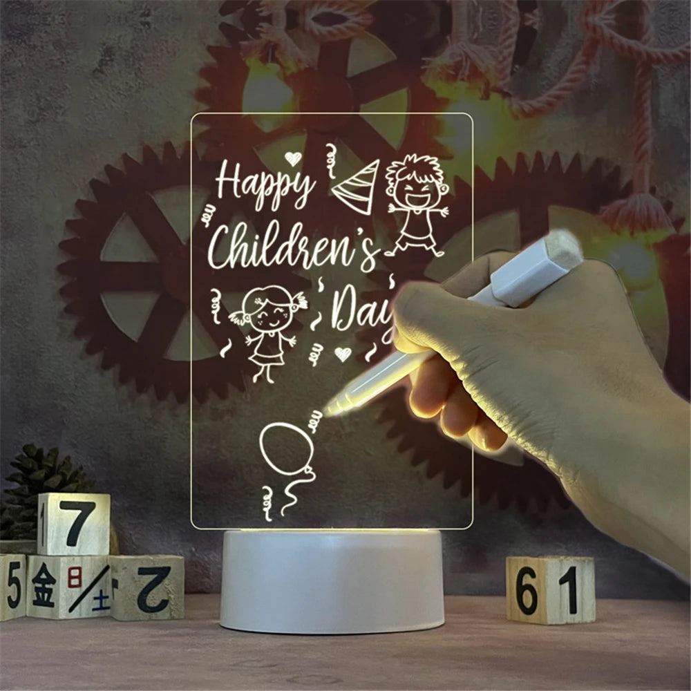 USB LED Acrylic Message Night Light - EazerHome