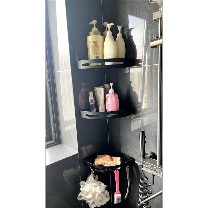 No-Drill Adhesive Shower Shelf Set - EazerHome