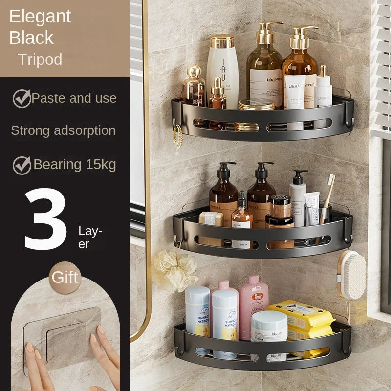 No-Drill Adhesive Shower Shelf Set - EazerHome