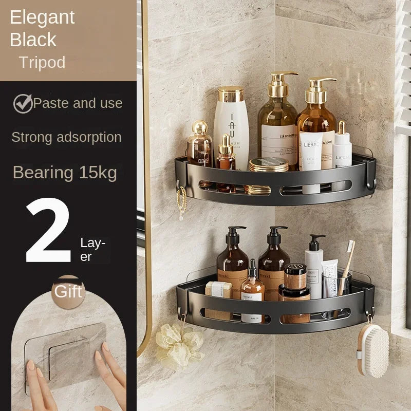 No-Drill Adhesive Shower Shelf Set - EazerHome