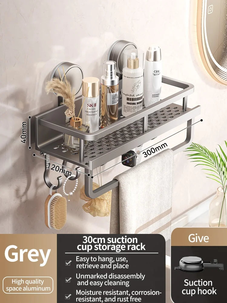 No-Drill Suction Bathroom Rack - EazerHome