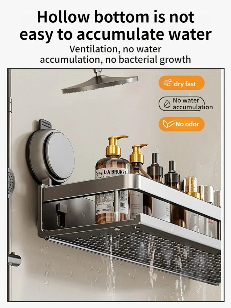 No-Drill Suction Bathroom Rack - EazerHome