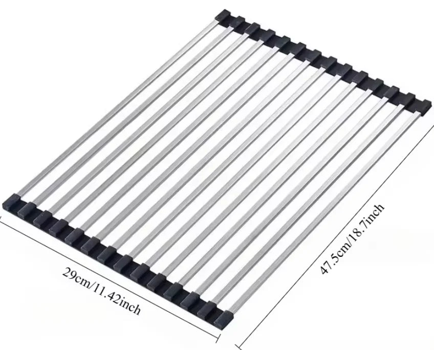 Iron Dish Drying Rack with Drain Spout - EazerHome