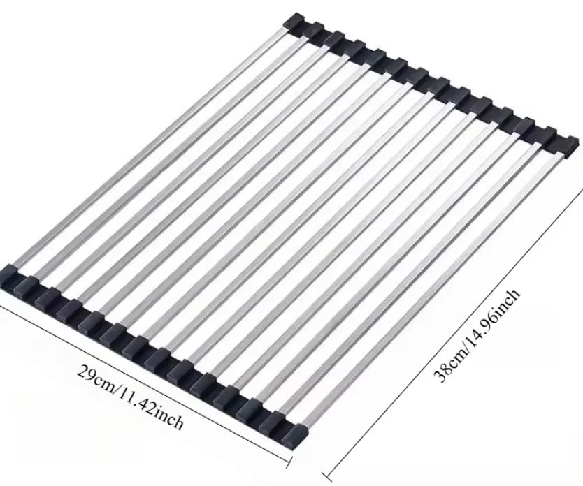 Iron Dish Drying Rack with Drain Spout - EazerHome