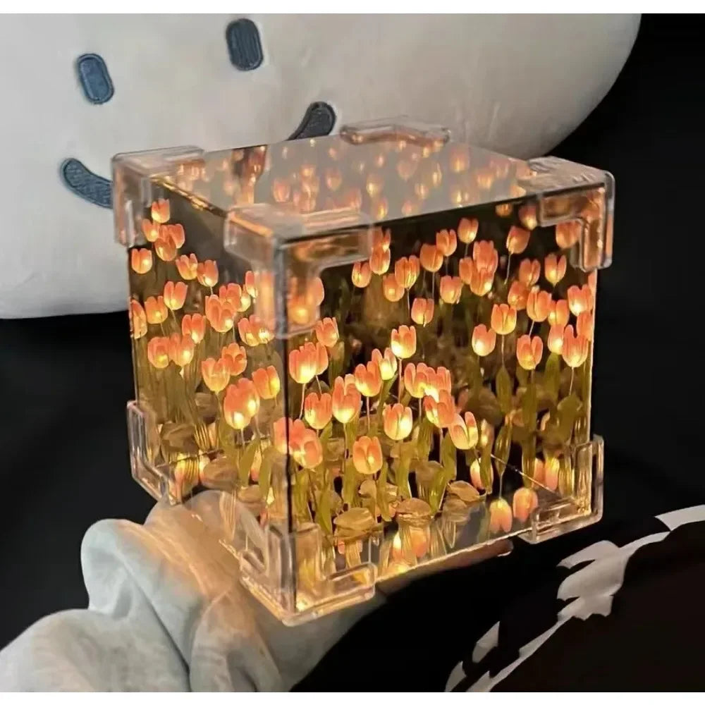 DIY Tulip Flower Cube Night Lamp Kit - EazerHome