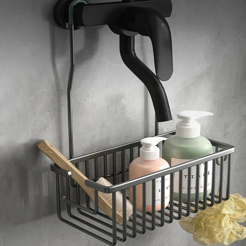 No-Drill Aluminium Shower Shelf - EazerHome