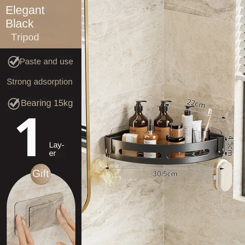No-Drill Adhesive Shower Shelf Set - EazerHome