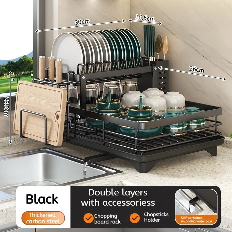 Adjustable Stainless Steel Dish Drying Rack - EazerHome