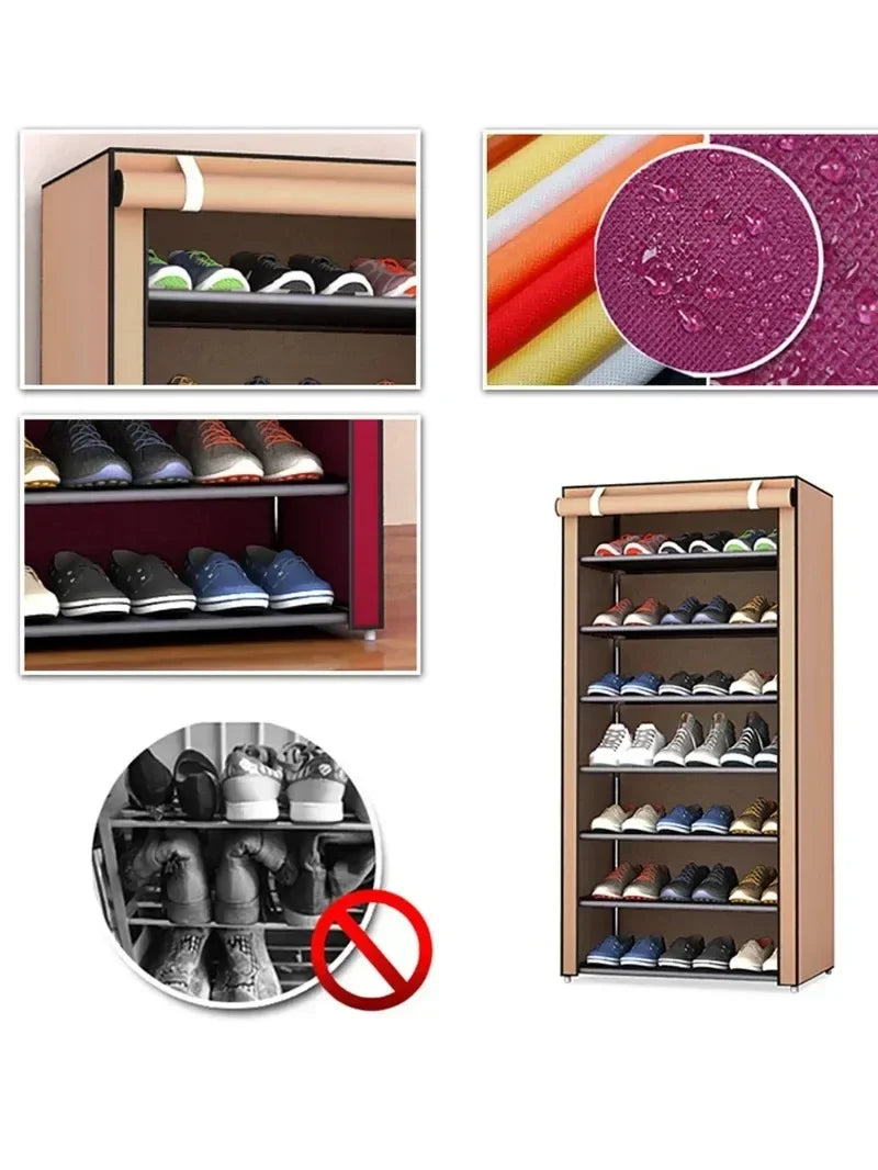 Simple shoe rack rack door door household dormitory joints with multi-function dustproof storage artifact assembly shoe cabinet
