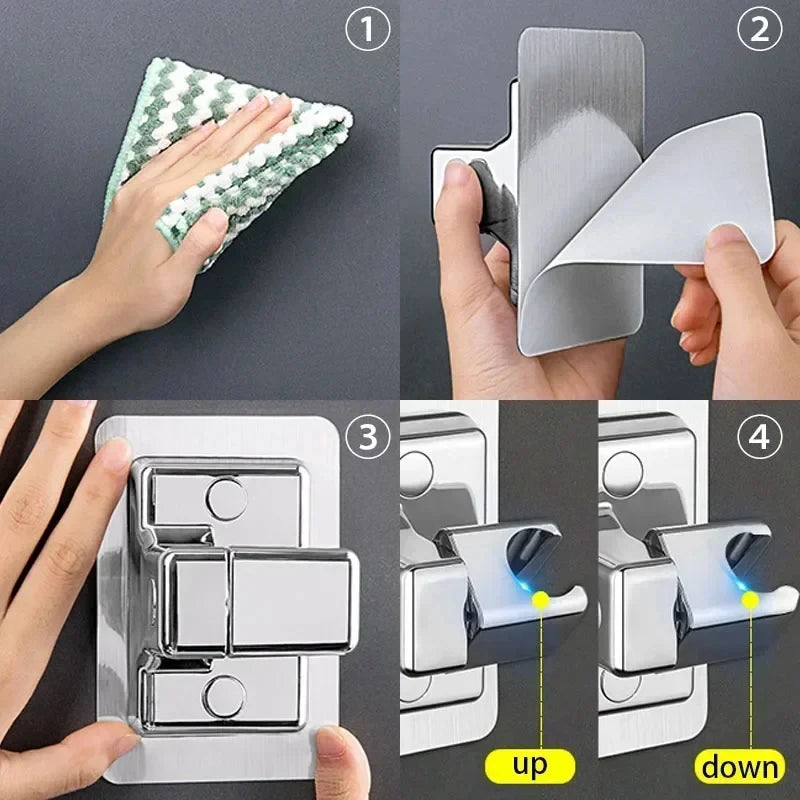 Adjustable Adhesive Shower Head Holder - EazerHome