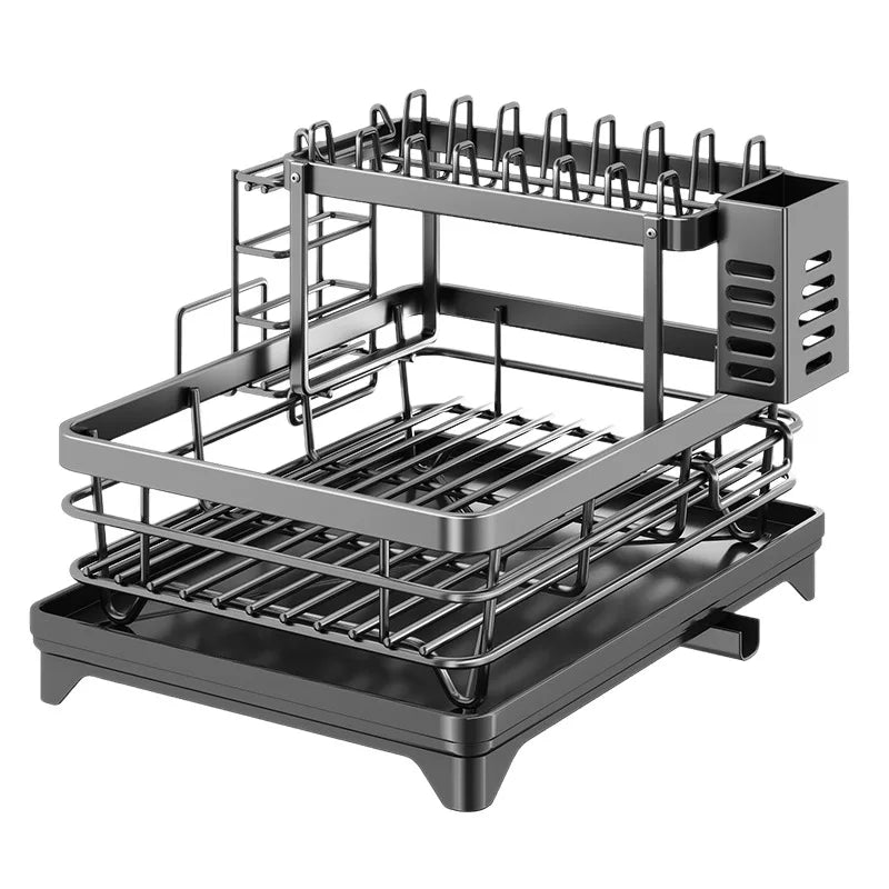 Adjustable Stainless Steel Dish Drying Rack - EazerHome