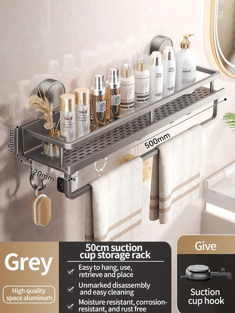 No-Drill Suction Bathroom Rack - EazerHome