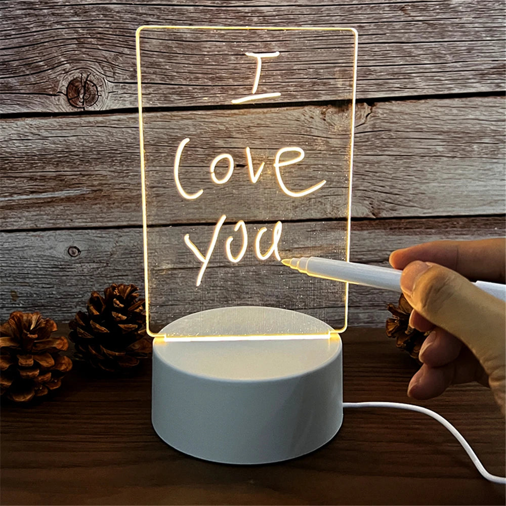 USB LED Acrylic Message Night Light - EazerHome