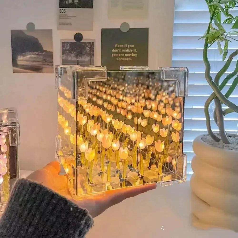 DIY Tulip Flower Cube Night Lamp Kit - EazerHome