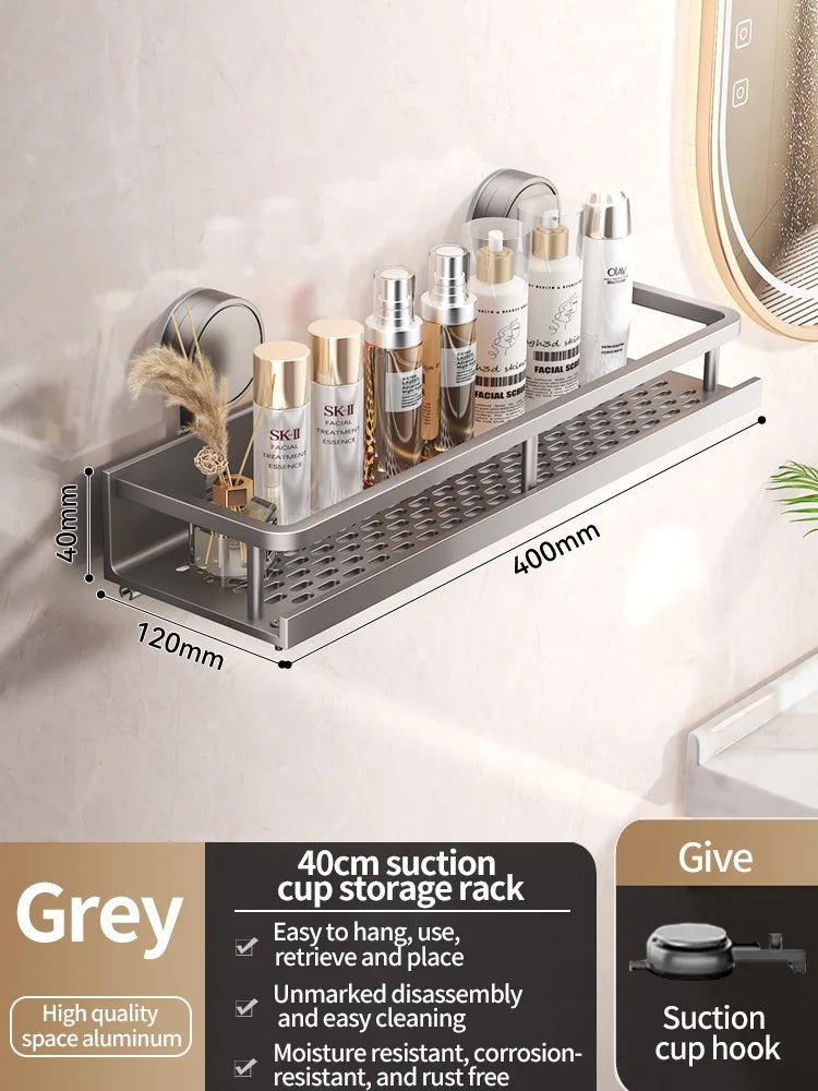 No-Drill Suction Bathroom Rack - EazerHome