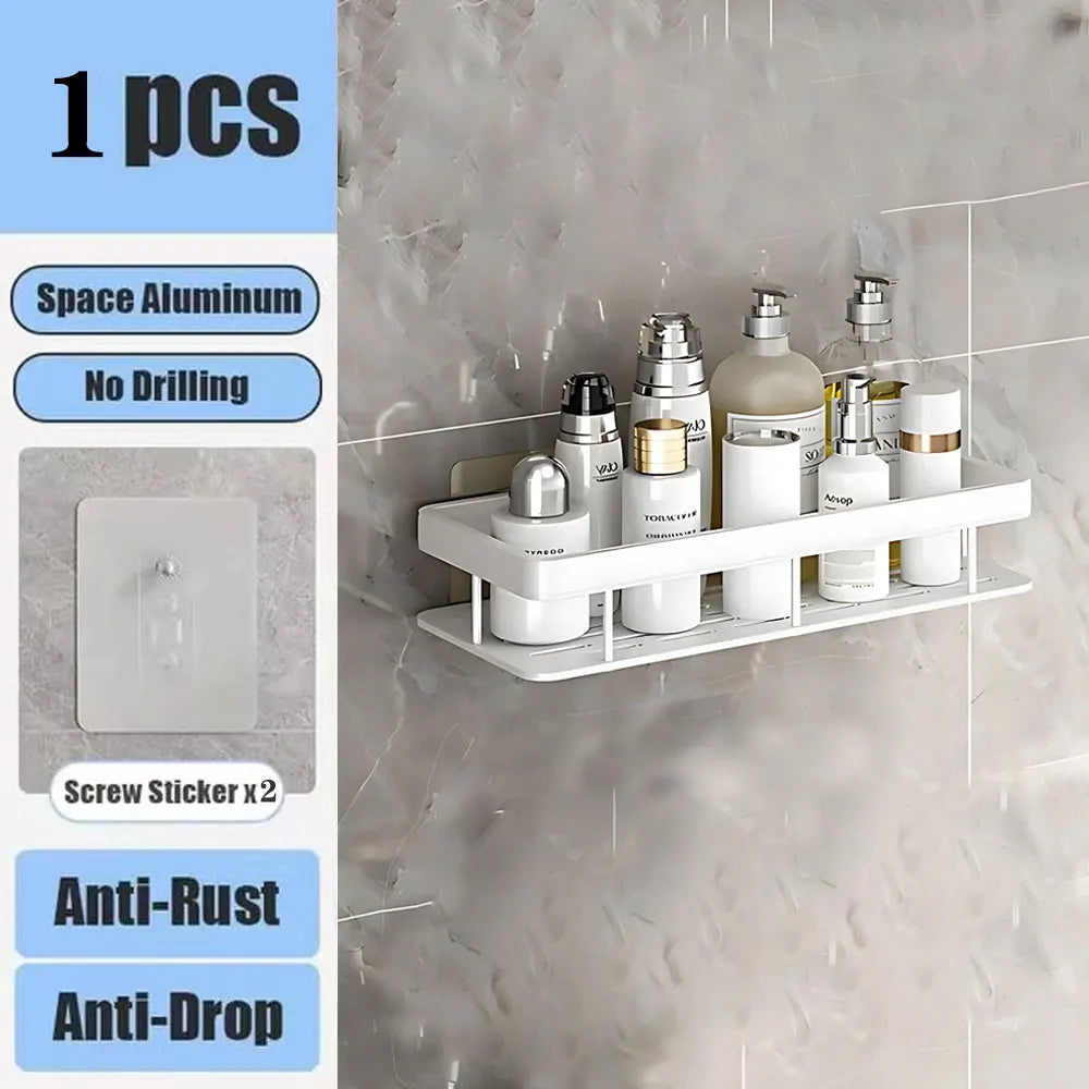 No-Drill Wall-Mounted Shower Corner Shelf - EazerHome