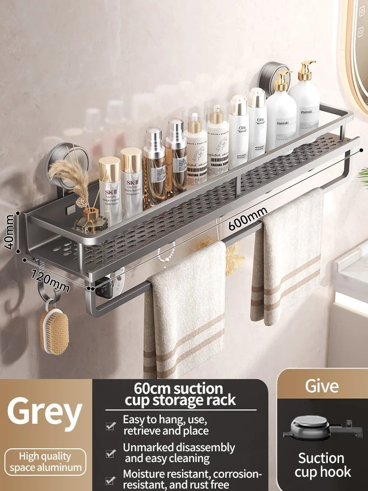 No-Drill Suction Bathroom Rack - EazerHome