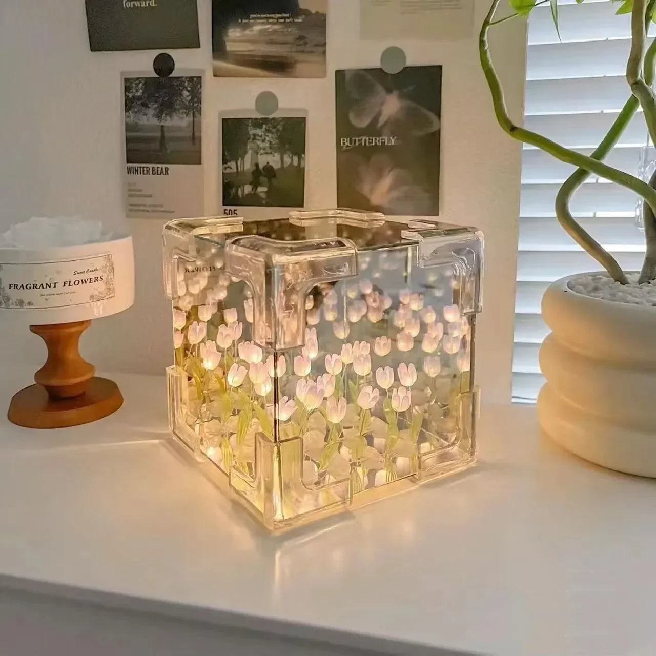 DIY Tulip Flower Cube Night Lamp Kit - EazerHome