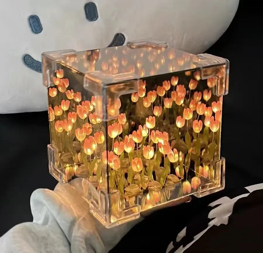 DIY Tulip Flower Cube Night Lamp Kit - EazerHome