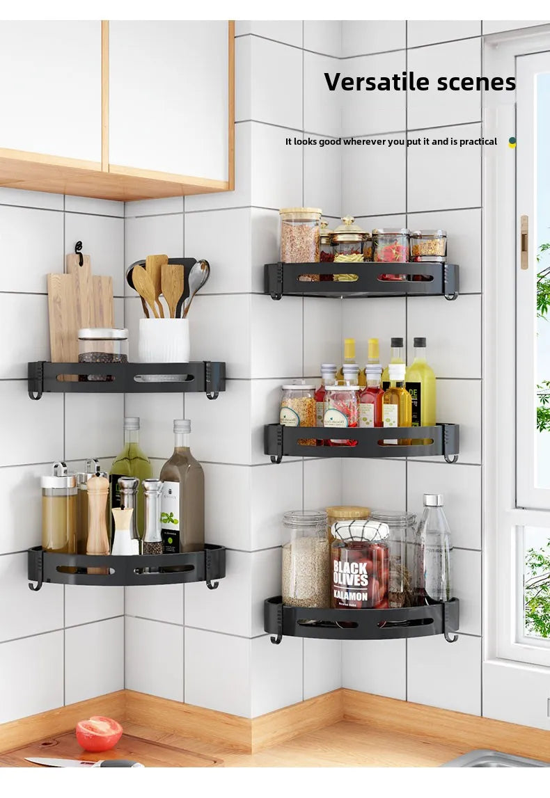 3/2/1 PCS Strong Adhesive No Drill Shower Shelf Storage Upgraded Waterproof Bathroom Organizer Shampoo & Towel Holder Wall Mount