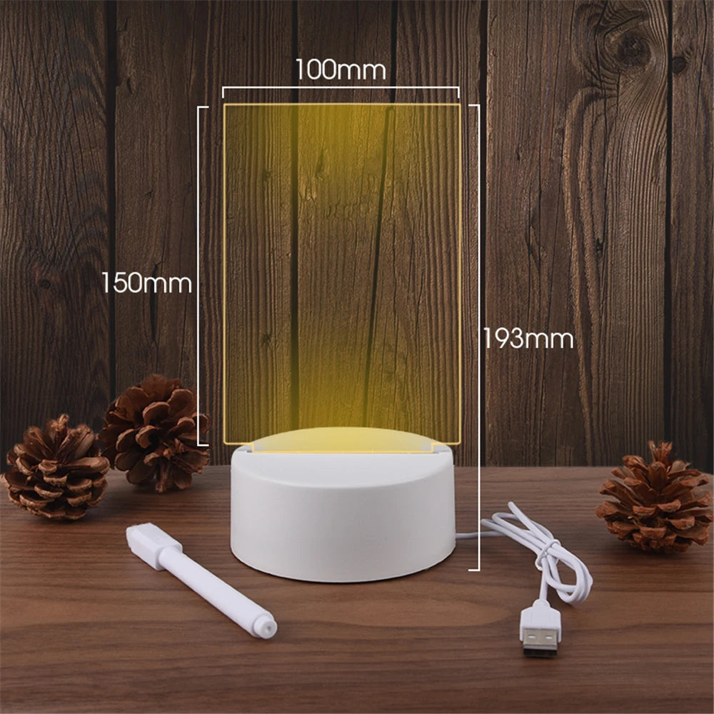 USB LED Acrylic Message Night Light - EazerHome