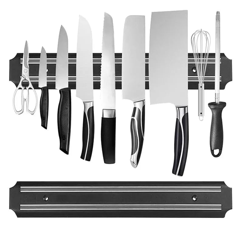 Multipurpose Magnetic Knife Rack Strip Household Kitchen Tools Space-Saving Wall Mounted Magnet Knives Holder With Rack