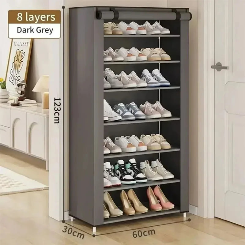 Simple shoe rack rack door door household dormitory joints with multi-function dustproof storage artifact assembly shoe cabinet