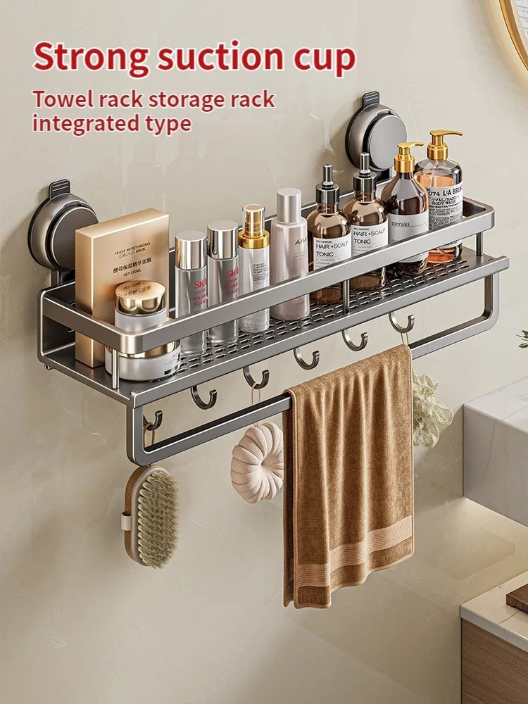 No-Drill Suction Bathroom Rack - EazerHome