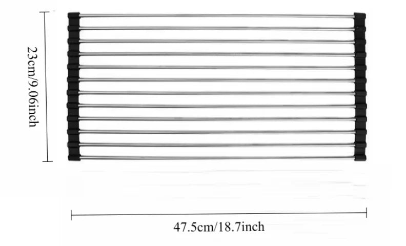 Iron Dish Drying Rack with Drain Spout - EazerHome