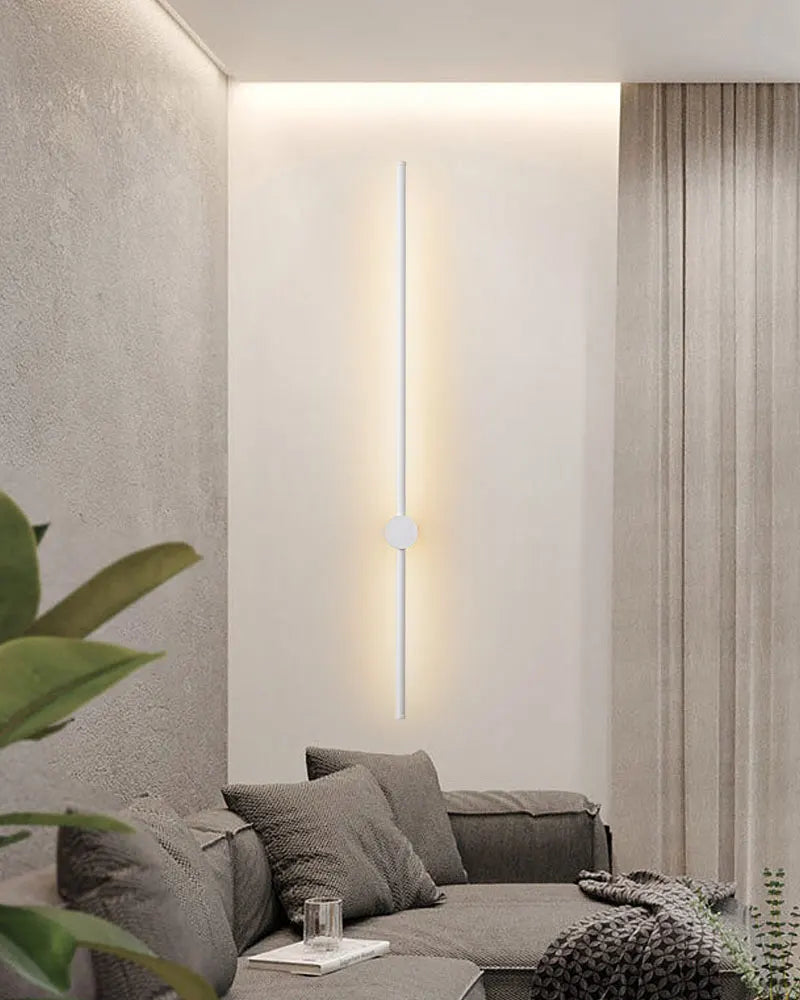 Indoor 360° Rotatable LED Wall Lamps with EU/US Plug Switch for Bedroom TV Background Long Strip Black Copper LED Wall Lights