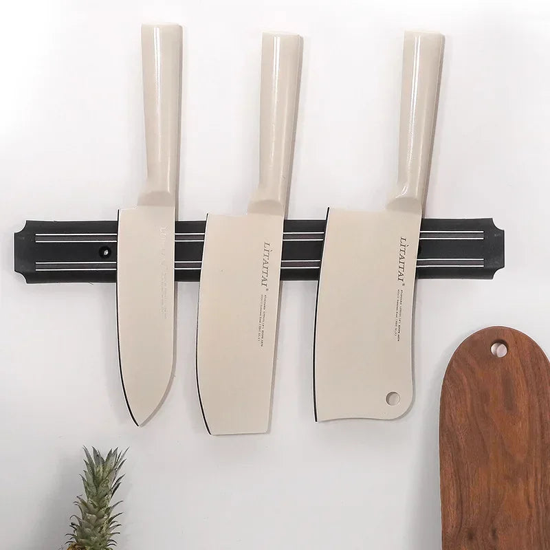 Multipurpose Magnetic Knife Rack Strip Household Kitchen Tools Space-Saving Wall Mounted Magnet Knives Holder With Rack