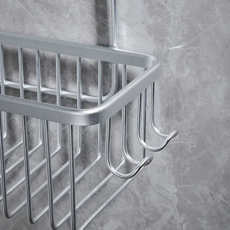 No-Drill Aluminium Shower Shelf - EazerHome