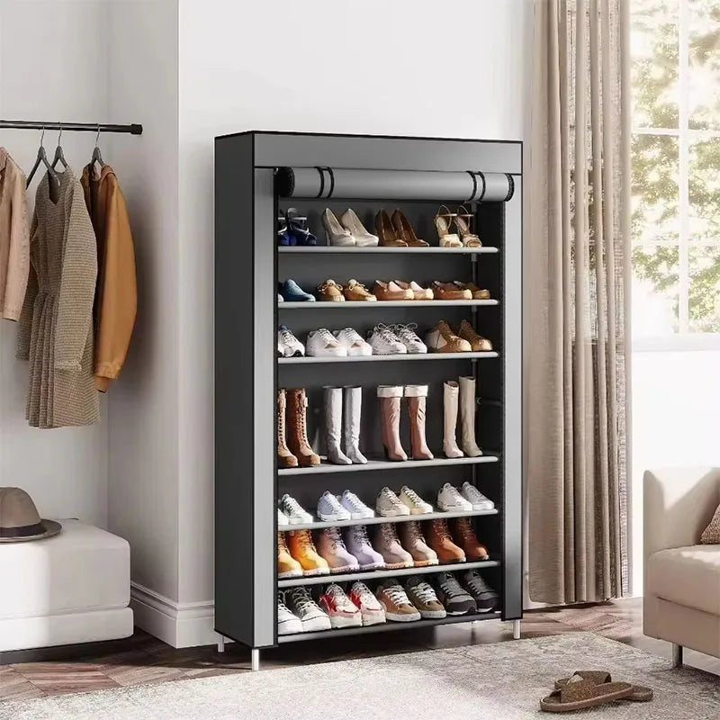 Simple shoe rack rack door door household dormitory joints with multi-function dustproof storage artifact assembly shoe cabinet