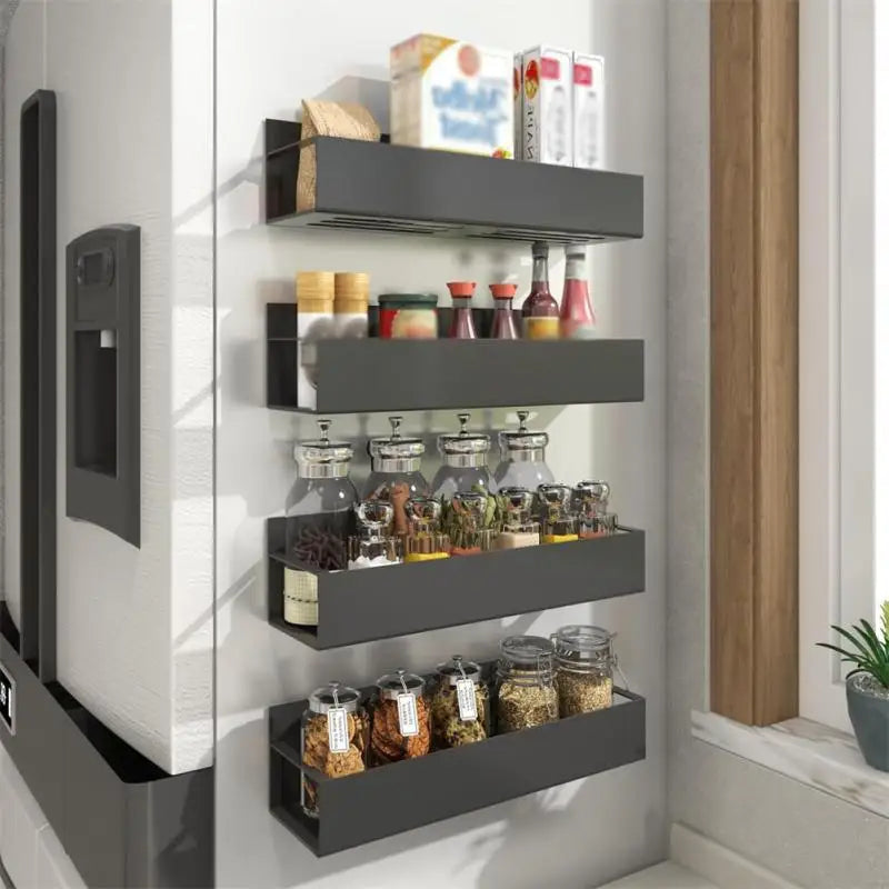 Magnetic Fridge Spice Storage Shelf - EazerHome