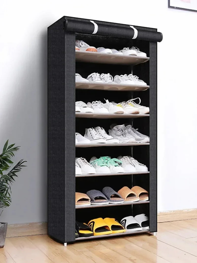 Simple shoe rack rack door door household dormitory joints with multi-function dustproof storage artifact assembly shoe cabinet