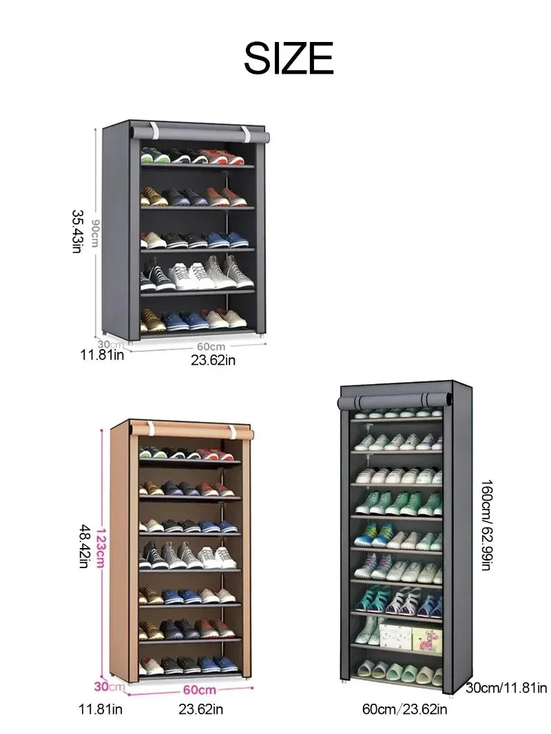 Simple shoe rack rack door door household dormitory joints with multi-function dustproof storage artifact assembly shoe cabinet
