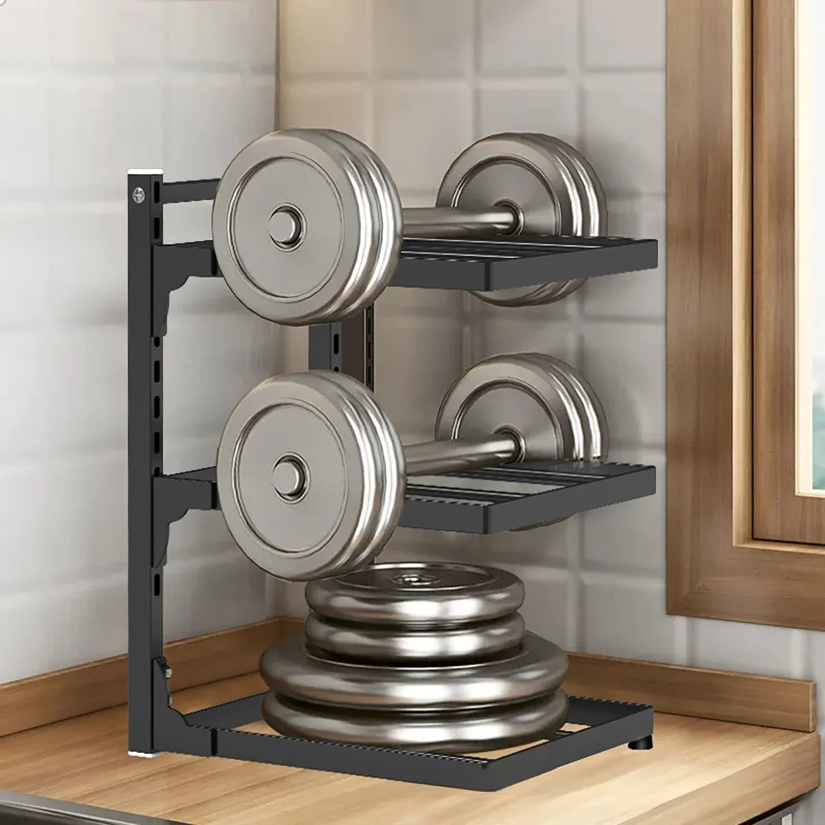 Kitchen Sink Storage Rack Multi-Layer Cooker Storage Rack for Home Stovetop Cabinets Adjustable Pot Rack Pantry Storage